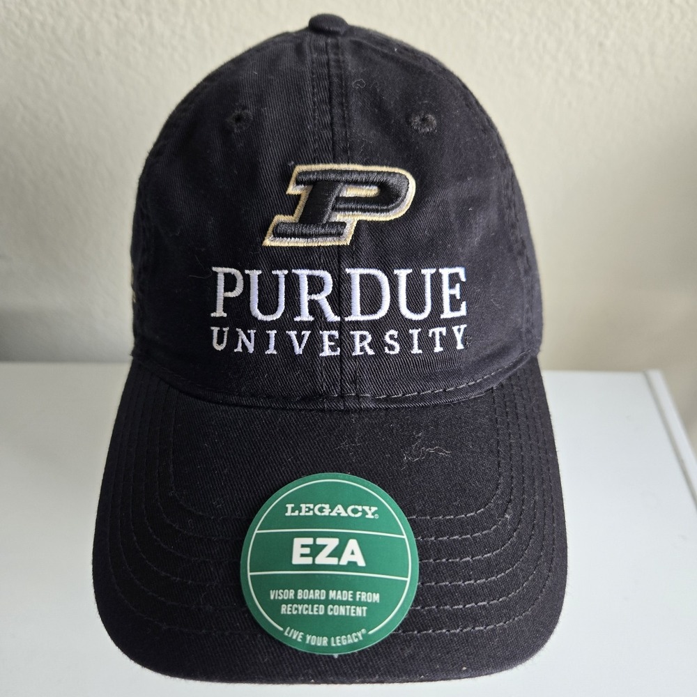 Purdue Boilermakers Hat Cap Adjustable Black University Legacy Daniel's Business